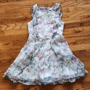 GB Girls Floral Ruffle Sleeveless Kids Dress Sz 8